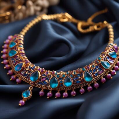 Royal Teardrop Gemstone Choker Necklace