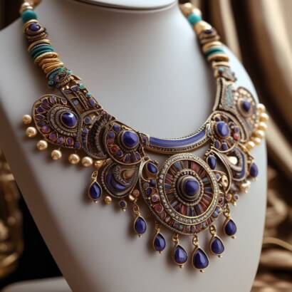 Royal Purple Boho Statement Necklace